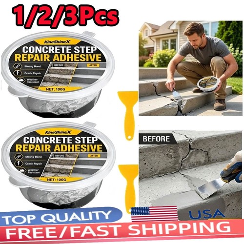Concrete step repair - step, adhesive